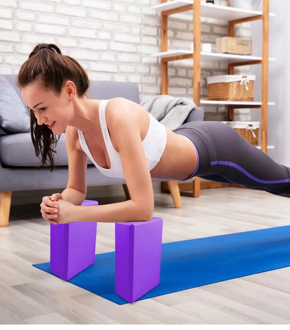 Mattoncini Yoga Eco-Friendly in Schiuma Densità Alta – Set 2 Blocchi”