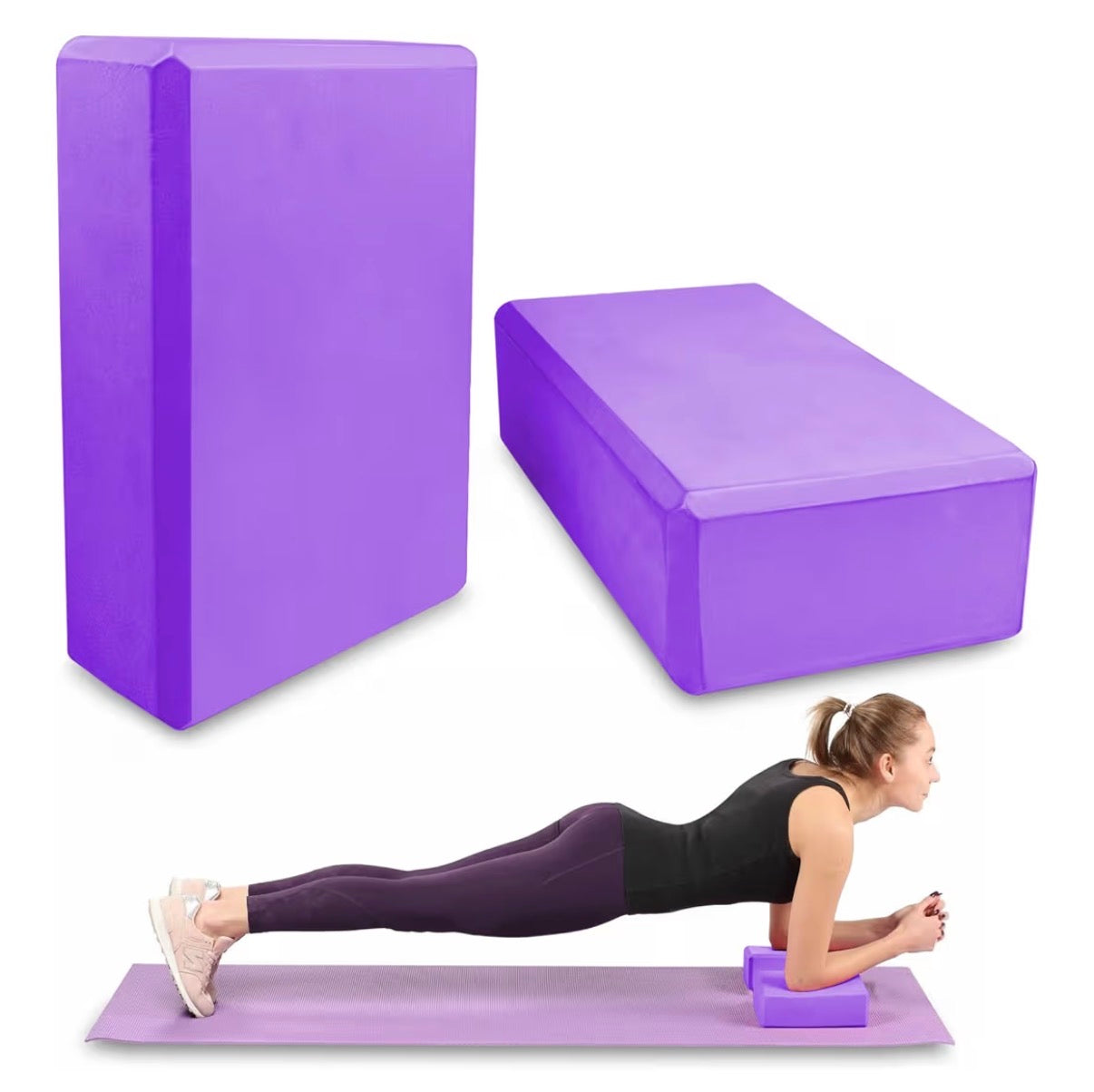 Mattoncini Yoga Eco-Friendly in Schiuma Densità Alta – Set 2 Blocchi”